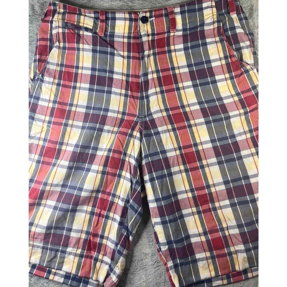 Polo Jeans Co. Ralph Lauren Plaid Shorts Cotton Size 32 Mens Casual